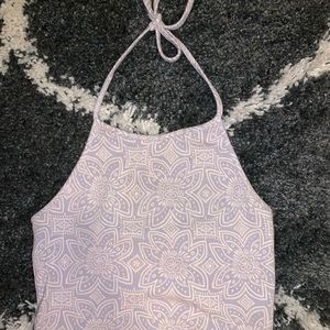 Pattern halter top
